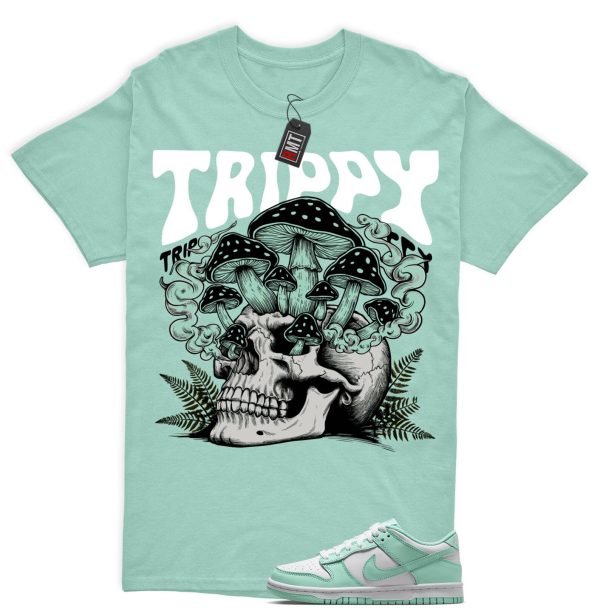 Dunk Mint Foam White Matching Shirt, Trippy Tee Match Low GS Mint Foam Jezsport.com