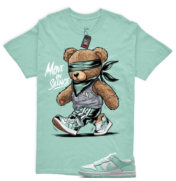 Dunk Mint Foam White Matching Shirt, Move In Silence Tee Match Low GS Mint Foam Jezsport.com