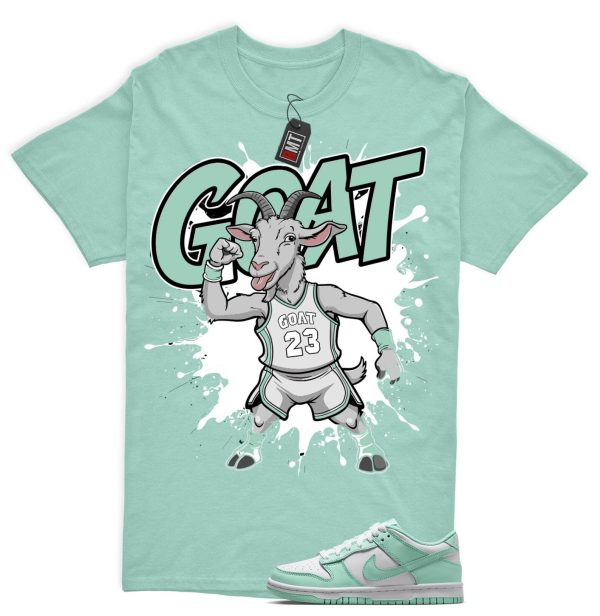 Dunk Mint Foam White Matching Shirt, Goat Tee Match Low GS Mint Foam Jezsport.com