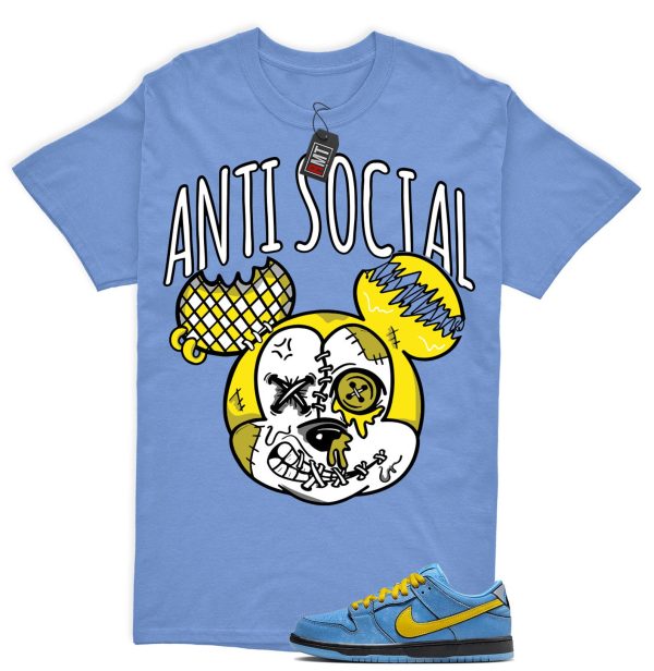 Dunk Bubbles The Power Girls Blue Chill Deep Royal Active Pink Yellow Black Shirt, Anti Social Jezsport.com