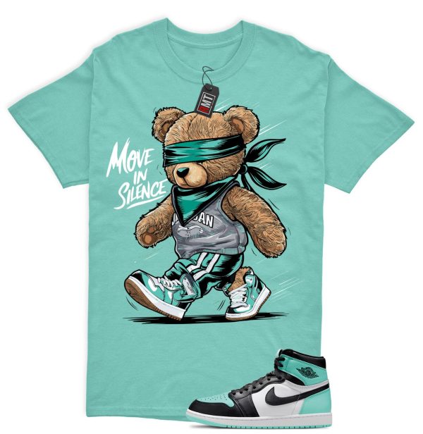 Jordan 1 High OG Green Glow Matching Shirts, Move In Silence Tee Match Green Glow 1s Jezsport.com