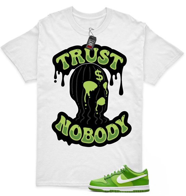 Dunk Low GS Chlorophyll Vivid Green Match Shirt, Trust No Body Jezsport.com