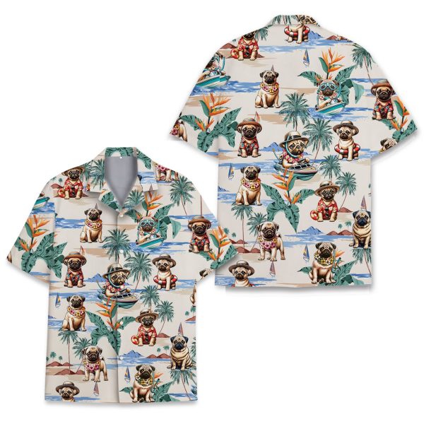 Pug Hawaiian Shirt, Summer For Men and Women Jezsport.com