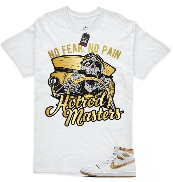 Jordan 1 High OG Metallic Gold White Gum Light Brown Unisex T-Shirt, No Pain Jezsport.com