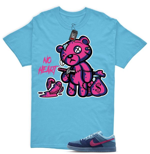 SB Dunk Low Run The Jewels Deep Royal Blue Chill Active Pink Match Shirt, No Heart Jezsport.com