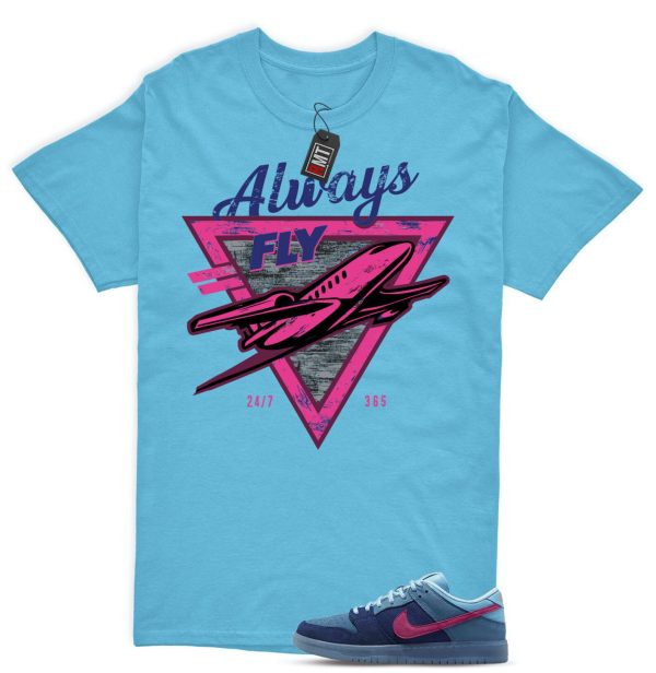 SB Dunk Low Run The Jewels Deep Royal Blue Chill Active Pink Match Shirt, Always Fly Jezsport.com