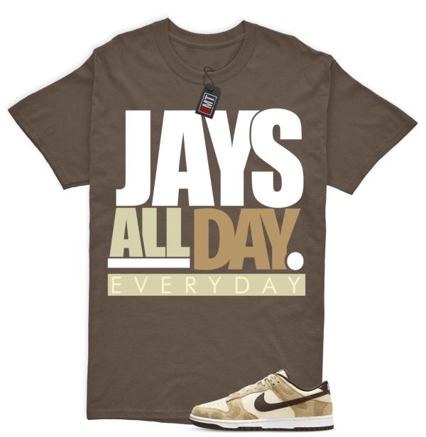 Dunk Giraffe Beach Cheetah Baroque Brown Canvas Sail Animal Pack Low Retro PRM Match Shirt, Jays all day Jezsport.com