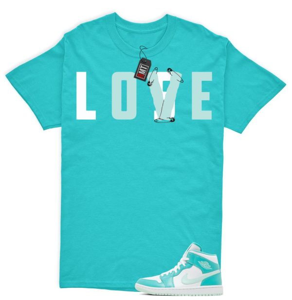 Jordan 1 Mid Marine Green Matching Shirt, Love Lose Tee Match J 1 Marine Green Washed Teal Jezsport.com