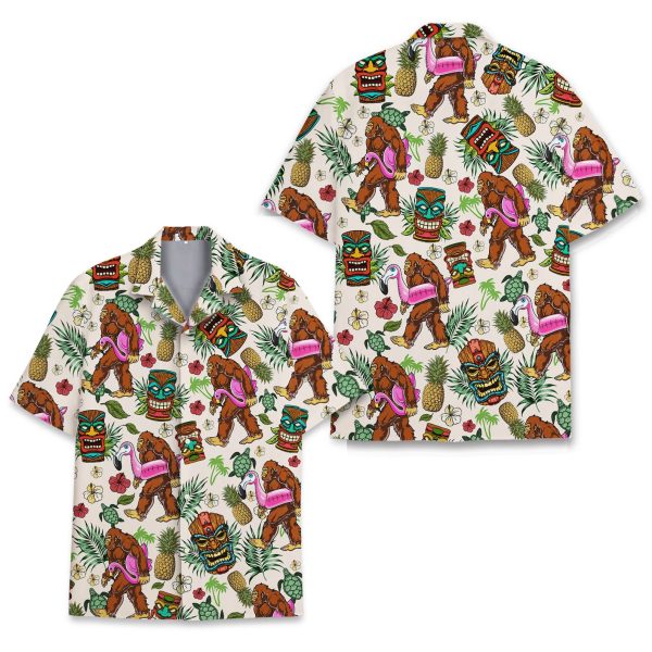 Tropical Bigfoot Tiki Hawaiian Shirt, Summer Shirt For Men and Women Jezsport.com