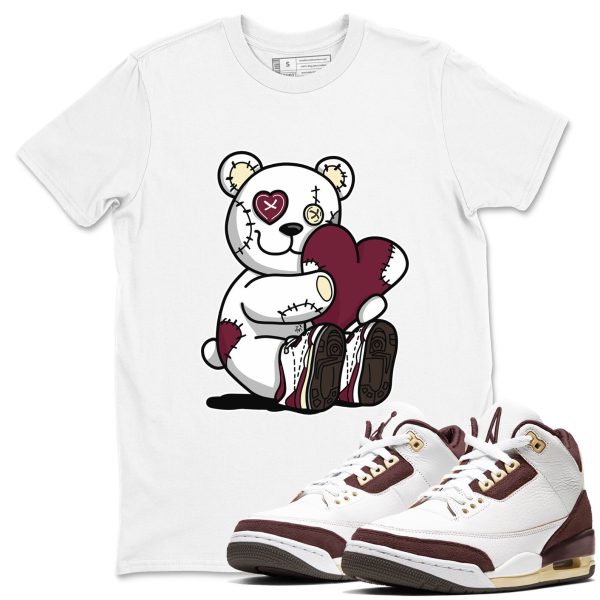 Hugging Bear - Sneaker Shirts To Match Jordans AJ3 Burgundy Crush Jezsport.com