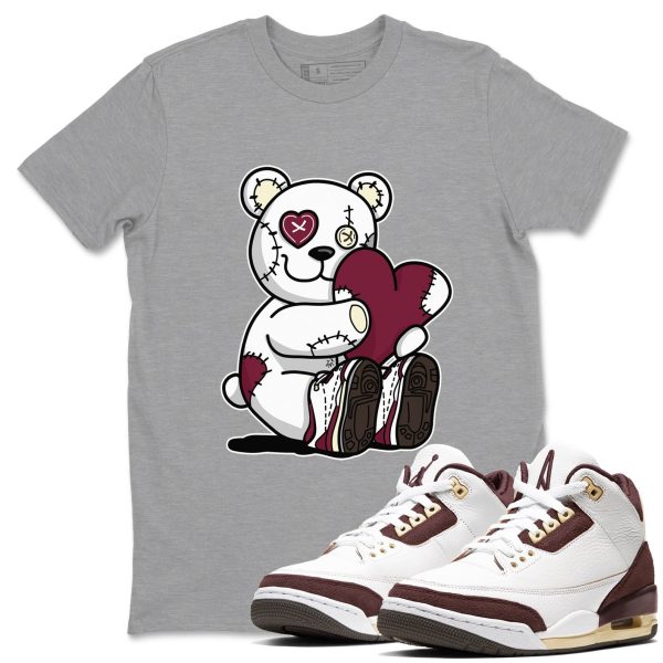 Hugging Bear - Sneaker Shirts To Match Jordans AJ3 Burgundy Crush Jezsport.com