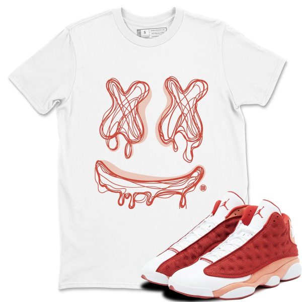 Smile Doodle - Sneaker Shirts To Match Jordans AJ13 Dune Red Jezsport.com