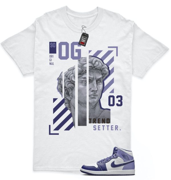 Jordan 1 Retro Mid Blueberry Sky Purple Blue Matching T-shirt, Trend Setter Jezsport.com