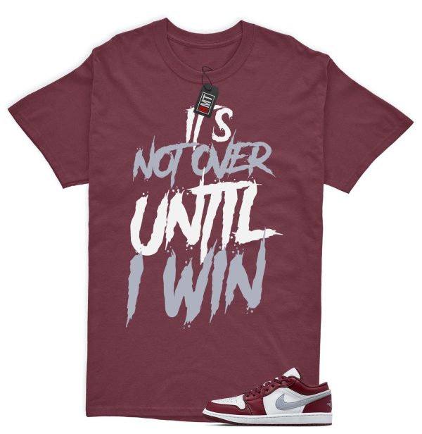 Jordan 1 Low Bordeaux Shirts, Not Over Tee Matching 1 Low Bordeaux Maroon Cherrywood Red White Cement Grey Jezsport.com