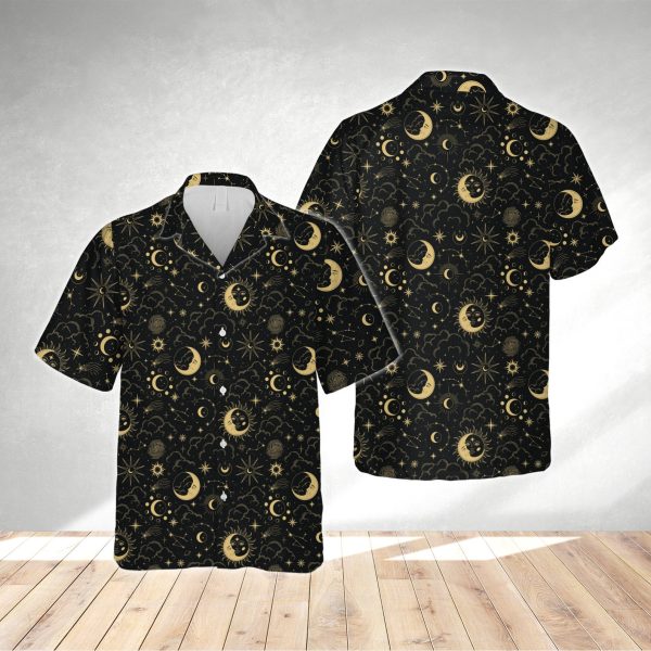 Celestial Hawaiian Shirt, Sun And Moon Hawaiian Shirt, Summer Shirt For Men and Women Jezsport.com