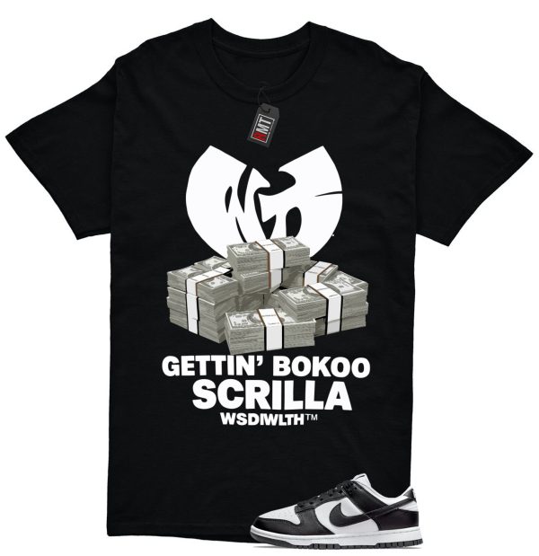 Dunk Panda White Black Low Retro Match T-shirt, Scrilla Tee Matching Dunk Low Panda Jezsport.com