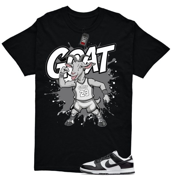 Dunk Panda White Black Low Retro Match T-shirt, Goat Tee Matching Dunk Low Panda Jezsport.com