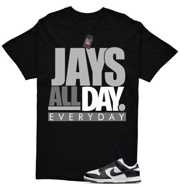 Dunk Panda White Black Low Retro Match T-shirt, Jays all day Jezsport.com