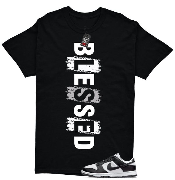 Dunk Panda White Black Low Retro Match T-shirt, Blessed Jezsport.com