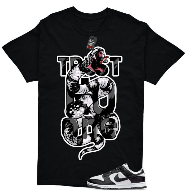 Dunk Panda White Black Low Retro Match T-shirt, Trust No One Jezsport.com