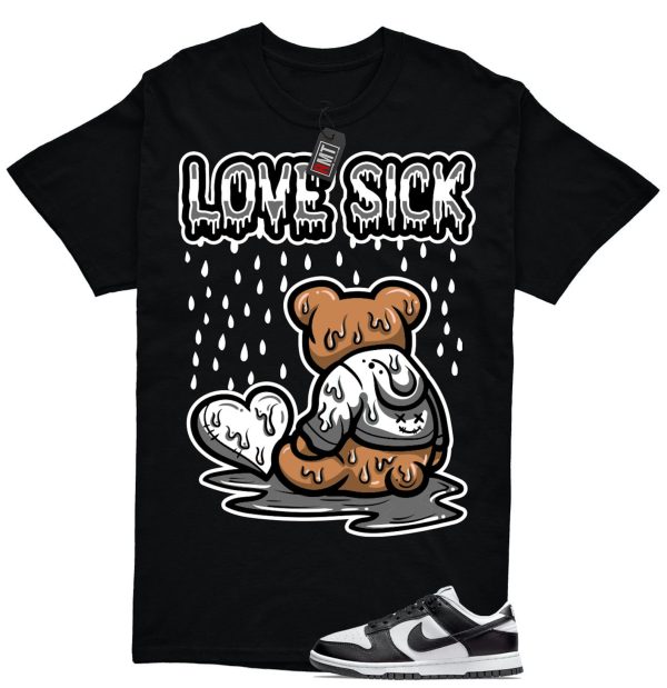 Dunk Panda White Black Low Retro Match T-shirt, Love Sick Jezsport.com