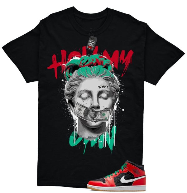 Jordan 1 Mid Christmas Black Fire Red White Malachite Match T-shirt, Hold My Own Jezsport.com