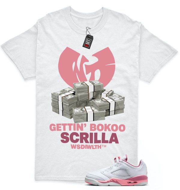 Jordan 5 Low GS Desert Berry White Coral Match T-shirt, Scrilla Jezsport.com