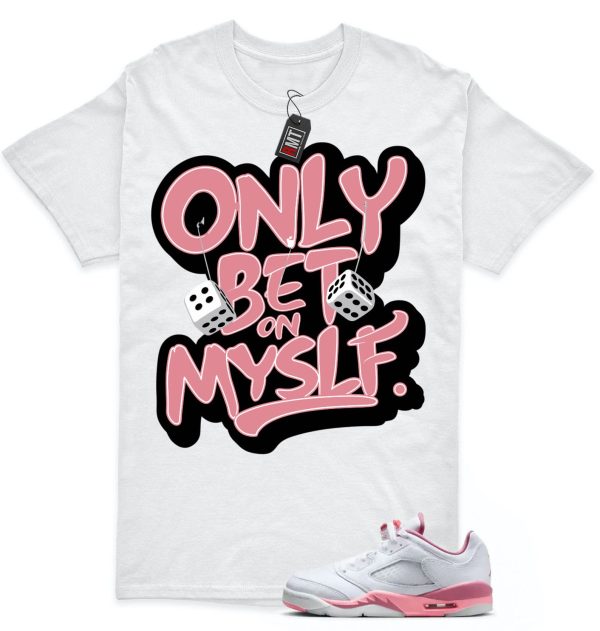 Jordan 5 Low GS Desert Berry White Coral Match T-shirt, Bet on Myslf Jezsport.com