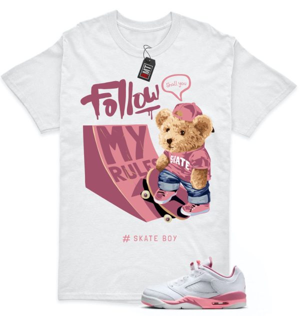 Jordan 5 Low GS Desert Berry White Coral Match T-shirt, Skate Boy Jezsport.com