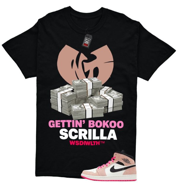 Jordan 1 Mid SE Crimson Tint Hyper Pink Match T-shirt, Scrilla Jezsport.com