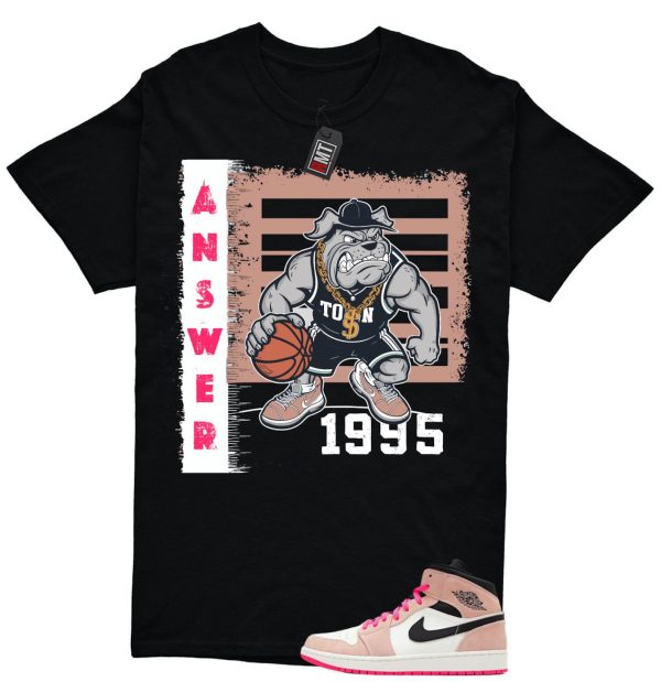 Jordan 1 Mid SE Crimson Tint Hyper Pink Match T-shirt, Answer Jezsport.com