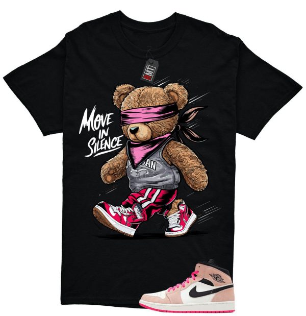 Jordan 1 Mid SE Crimson Tint Hyper Pink Match T-shirt, Move In Silence Jezsport.com