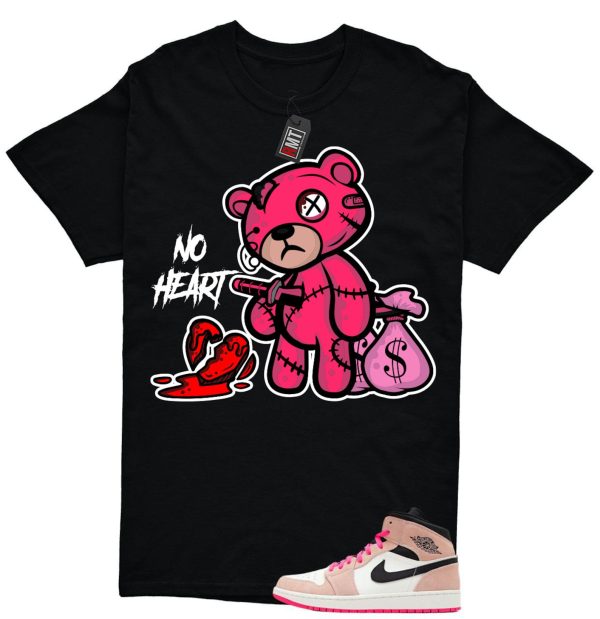 Jordan 1 Mid SE Crimson Tint Hyper Pink Match T-shirt, No Heart Jezsport.com