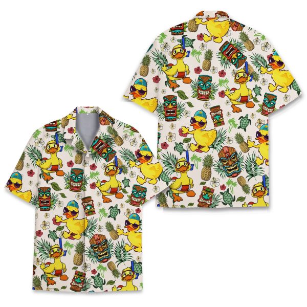 Tropical Duck And Tiki Hawaiian Shirt, Summer Shirt For Men and Women Jezsport.com