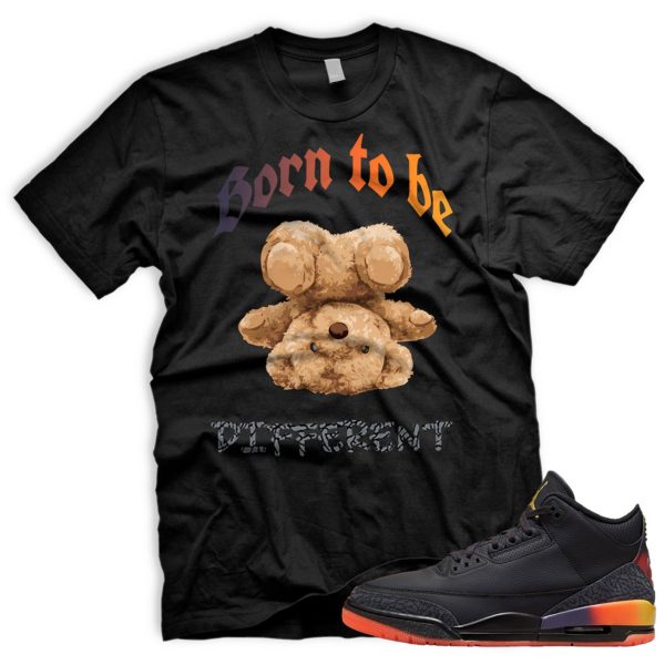 BRNDFFRNT AJ 3 Retro Rio Black Solar Flare Total Crimson Abyss Balvin T-shirt Match Sneaker Jezsport.com