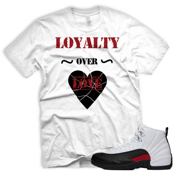 LOVERL T Shirt To Match AJ 12 Retro Red Taxi Flip Gym Black White Jezsport.com