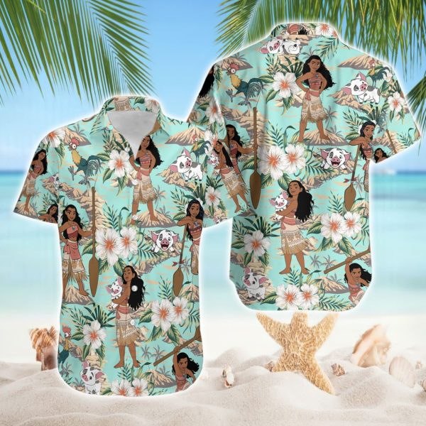 Princess Moana Hawaiian Shirt, Disneyland Princess Hawaii Shirt, Summer For Men and Women Jezsport.com