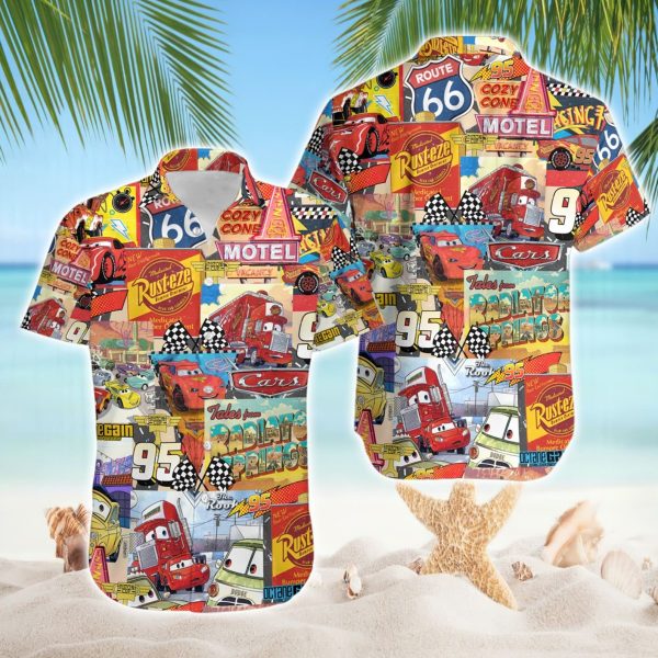 Lightning Mcqueen Cars Hawaiian Shirt, Summer Vacation Button Shirt, Summer For Men and Women Jezsport.com