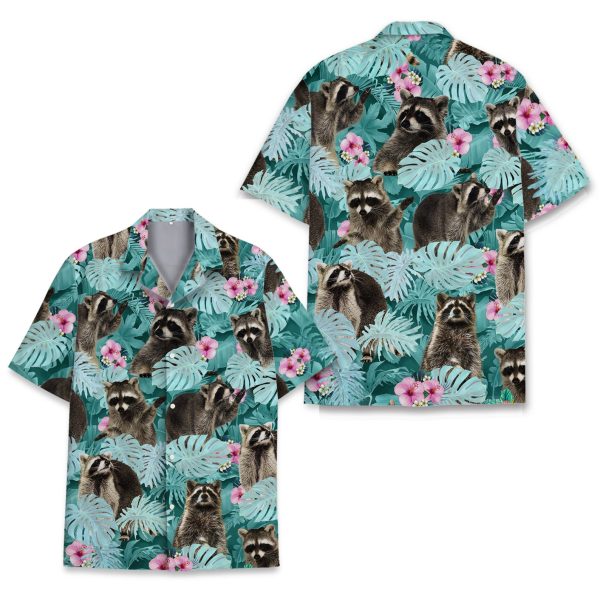 Tropical Raccoon Hawaiian Shirt, Summer Shirt For Men and Women Jezsport.com