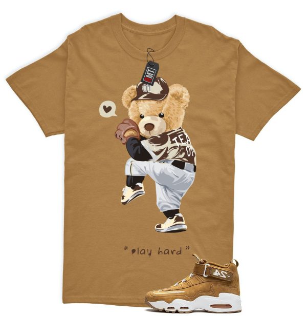 Air Griffey Max 1 Wheat Gold Matching T-shirt, Play Hard Tee Match Wheat Griffey Sneaker Jezsport.com