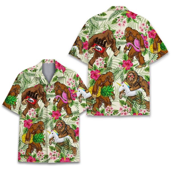 Tropical Bigfoot Hawaiian Shirt, Summer Shirt For Men and Women Jezsport.com