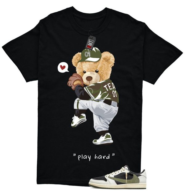 Jordan 1 Retro Low OG SP Travis Scott Olive Match T-shirt, Play Hard Jezsport.com