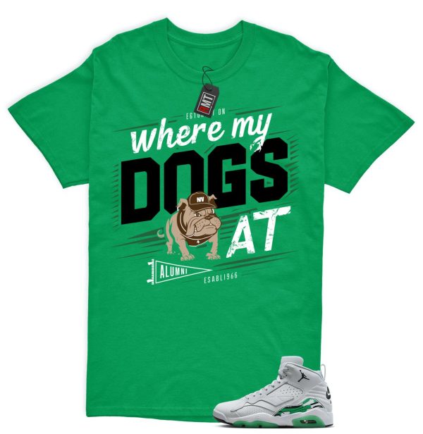 Jordan MVP Lucky Green Pure Platinum White Match T-shirt, Where My Dogs Jezsport.com