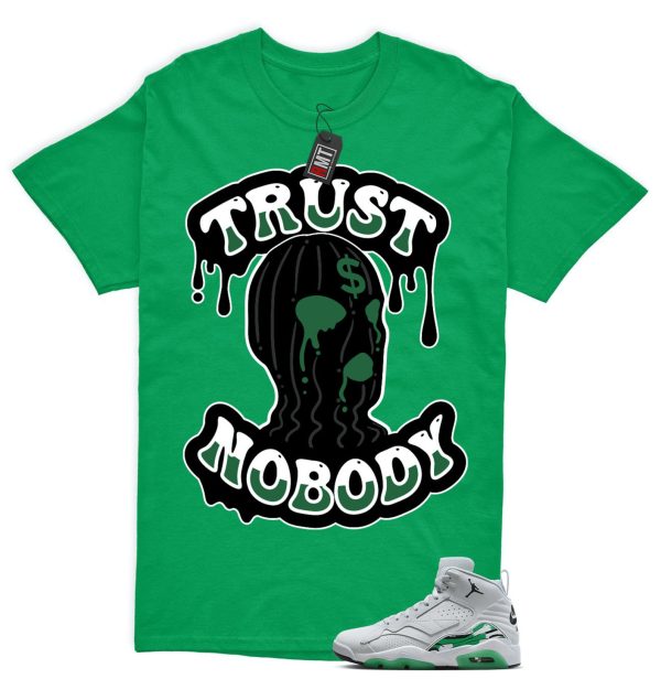 Jordan MVP Lucky Green Pure Platinum White Match T-shirt, Trust No Body Jezsport.com