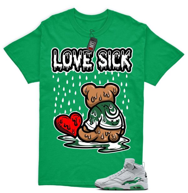 Jordan MVP Lucky Green Pure Platinum White Match T-shirt, Love Sick Jezsport.com