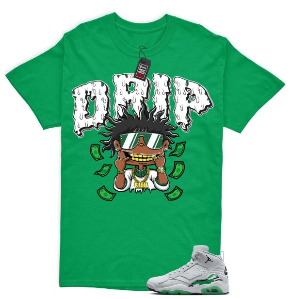 Jordan MVP Lucky Green Pure Platinum White Match T-shirt, Drip Jezsport.com