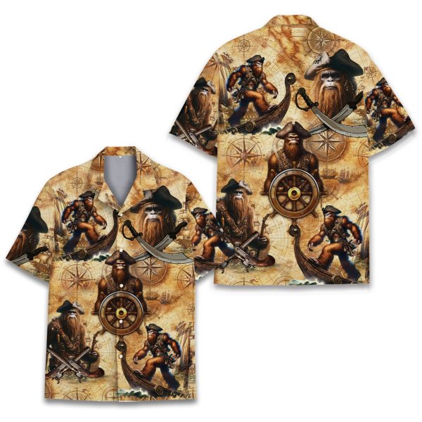 Bigfoot Pirate Hawaiian Shirt, Summer Shirt For Men and Women Jezsport.com