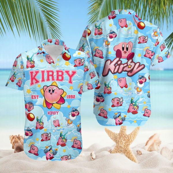 Kirby Hawaii Shirt, Kirby Game Hawaiian Shirt, Summer For Men and Women Jezsport.com