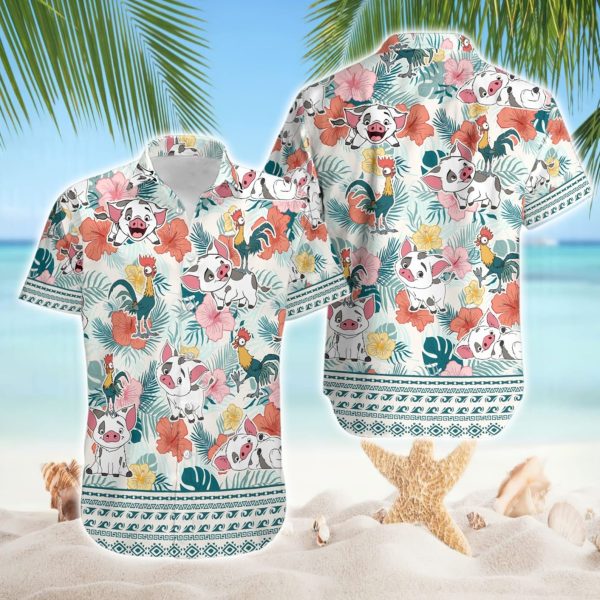 Disneyland Moana Hawaiian Shirt, Hei Hei Pua Hawaii Shirt, Summer For Men and Women Jezsport.com