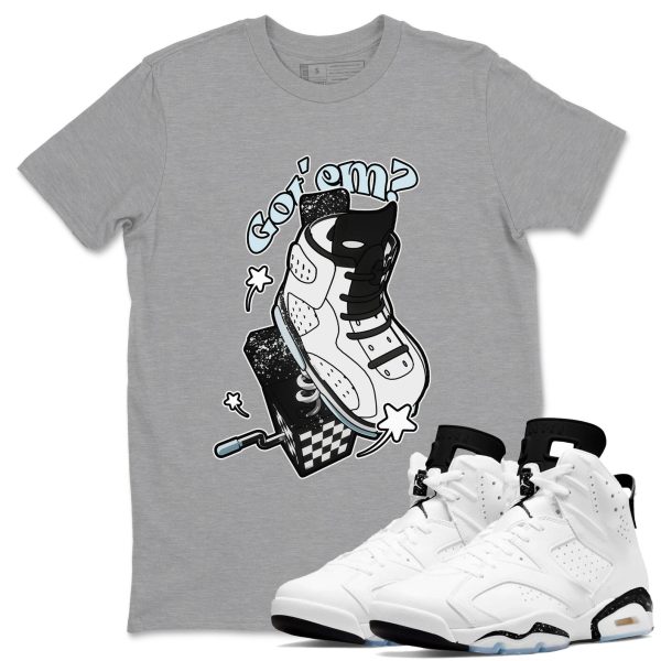 Shoe In The Box Unisex Shirts To Match Jordans 6s White Black Jezsport.com